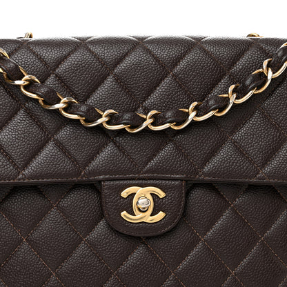 Chanel Caviar Quilted Jumbo Single Flap Brown 8 of 13