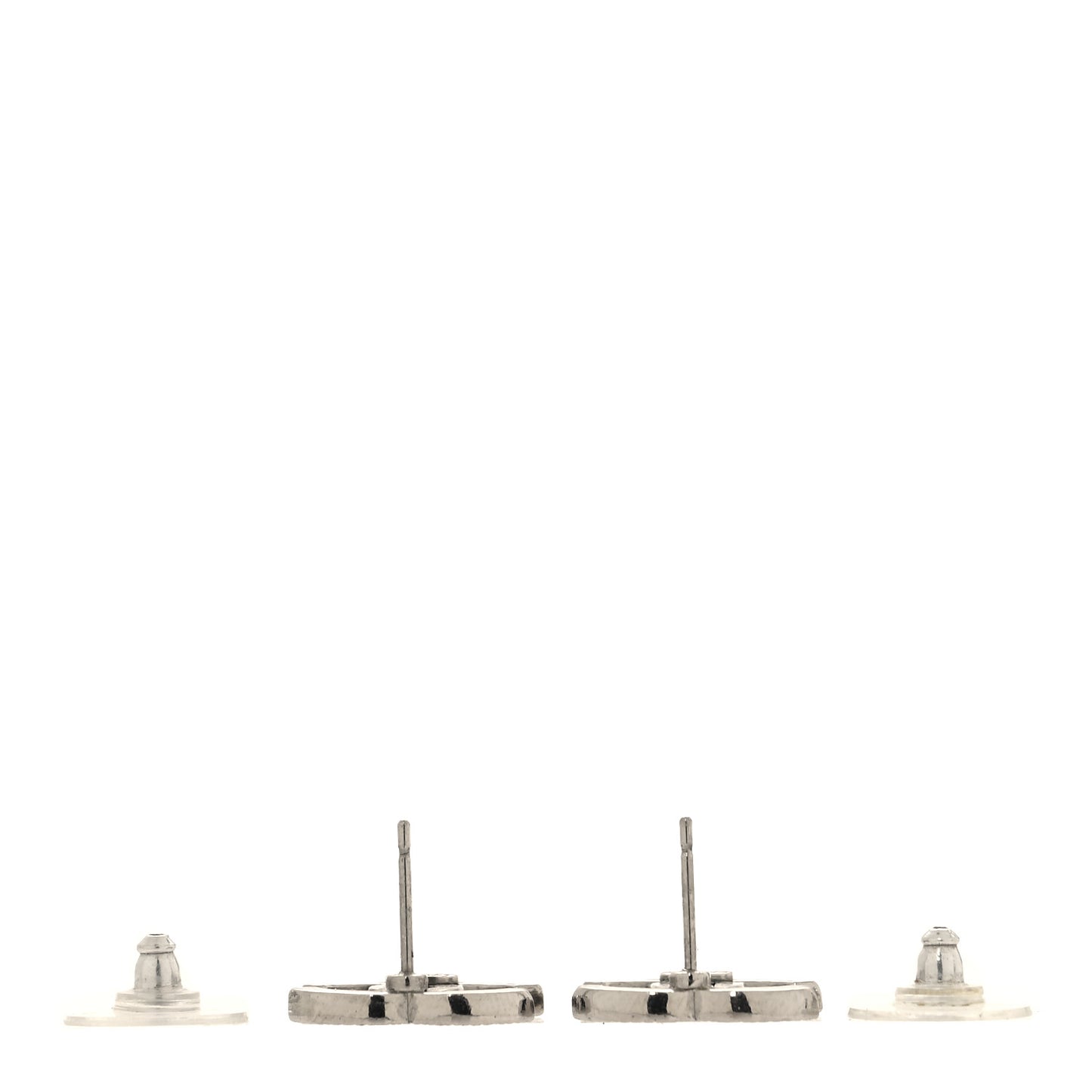 Crystal CC Earrings Silver