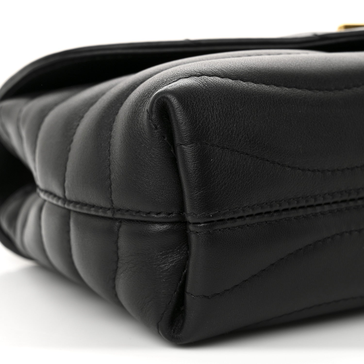 Louis Vuitton Calfskin LV New Wave Chain Bag Black 9 of 10
