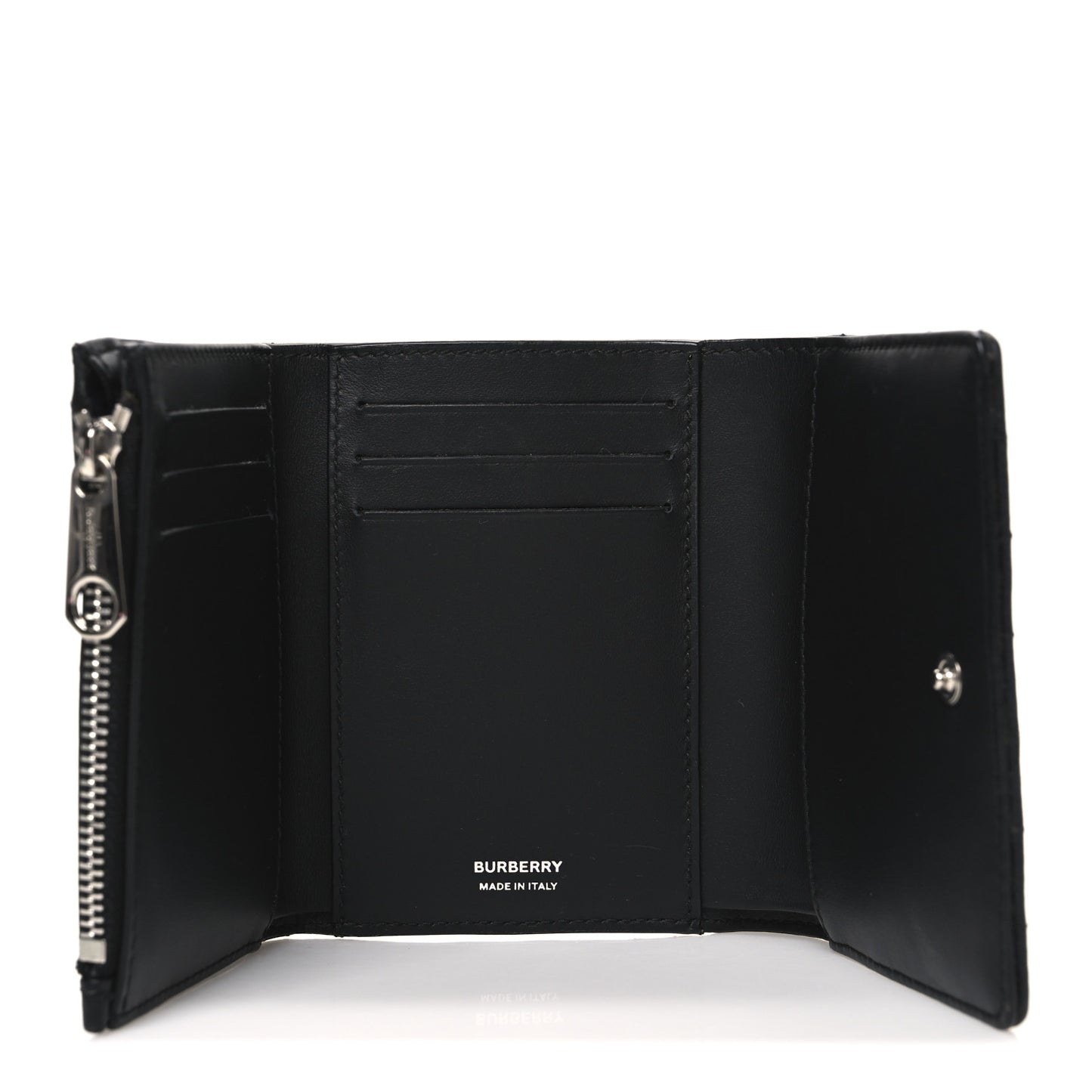 Lambskin Quilted Small Lola Folding Wallet Black