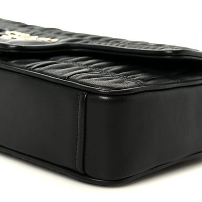 Prada Nappa Gaufre Medium Chain Flap Shoulder Bag Black 11 of 11