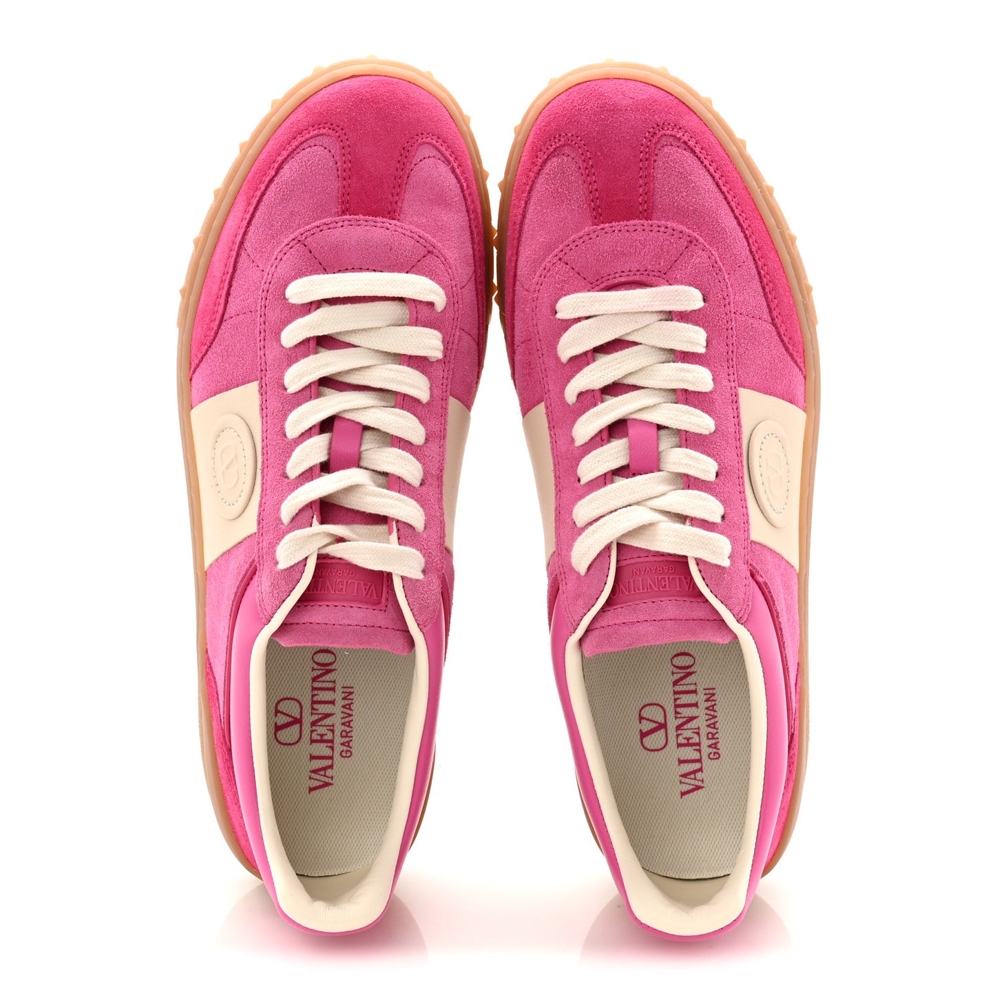 Suede Calfskin Womens Upvillage Crosta Low Top Sneakers 40 Pink Ivory