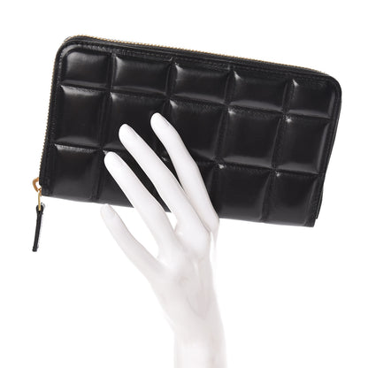 Bottega Veneta Calfskin Padded Paper Zip Wallet Black 2 of 7