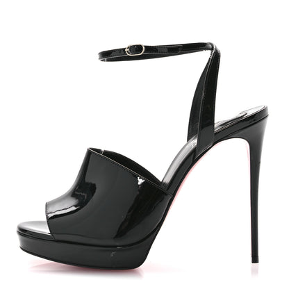 Christian Louboutin Patent Miradona 120 Sandals 38 Black 1 of 8
