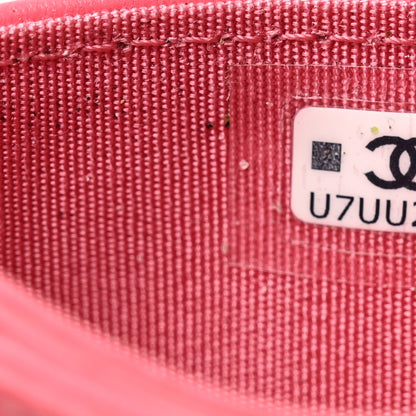 Chanel Lambskin Plexiglass Quilted Coco Love Card Holder Pink 8 of 9