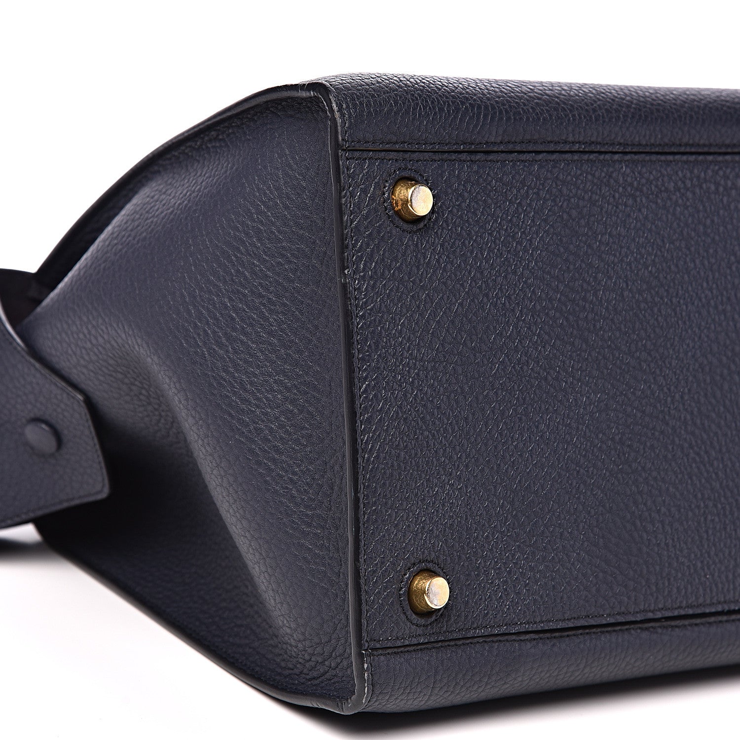 Celine Bullhide Calfskin Medium Ring Bag Navy Blue 6 of 11