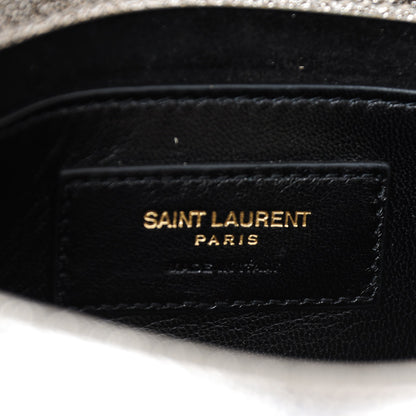 Saint Laurent Metallic Calfskin Small Classic Monogram Kate Satchel Pale Gold 6 of 6
