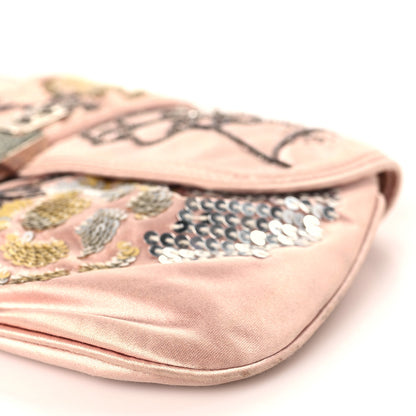 Christian Dior Silk Sequins Embroidered Stingray Clutch Pink 8 of 8