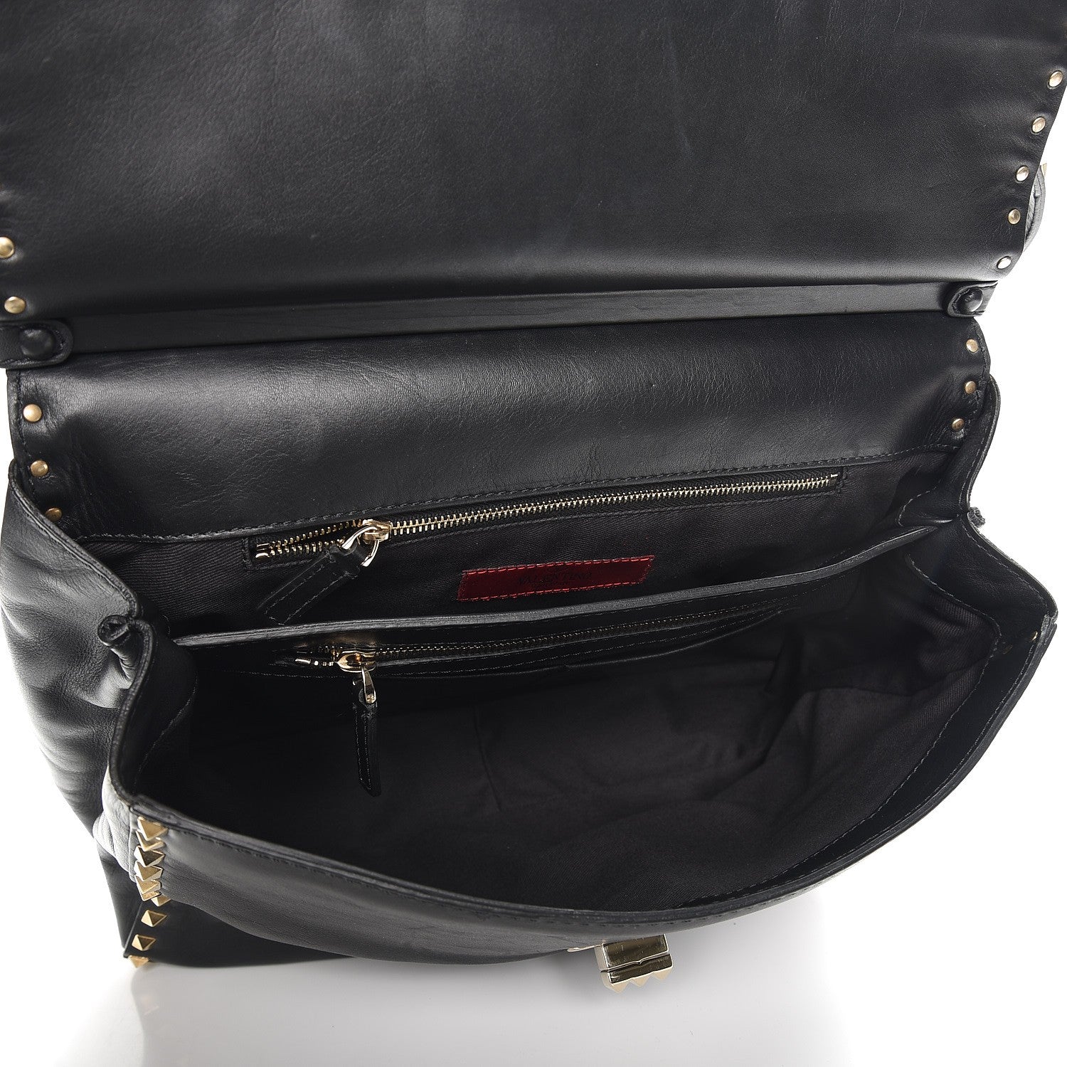 Valentino Garavani Nappa Rockstud Frame Handle Bag Black 5 of 12