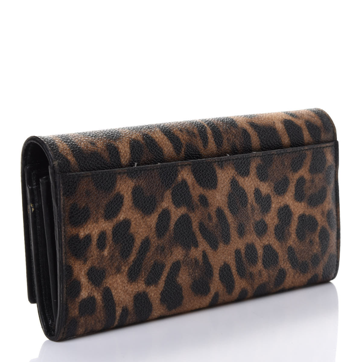 Dolce & Gabbana Dauphine Leopard Print Continental Flap Wallet 2 of 5
