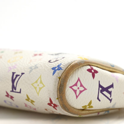 Louis Vuitton Monogram Multicolor Kate Clutch White 10 of 12