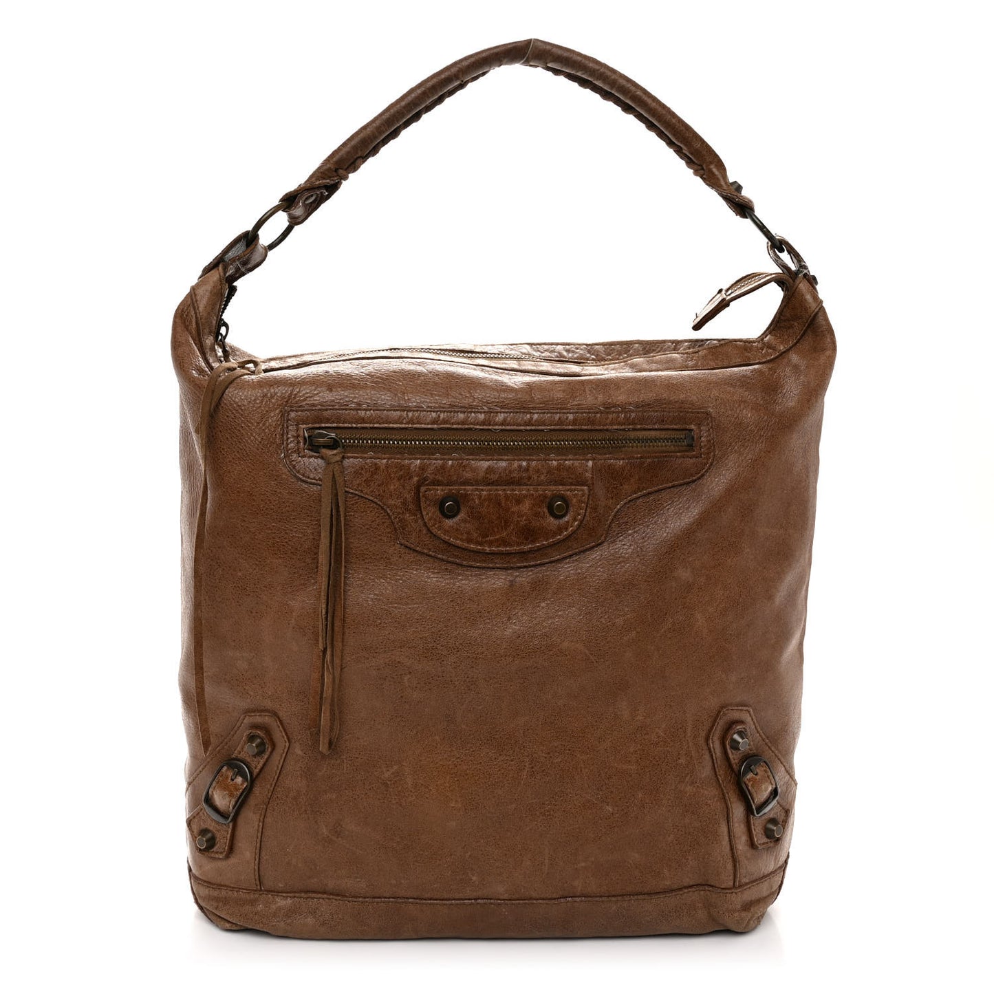 Agneau Classic Hardware Day Hobo Caramel