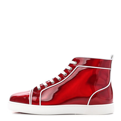 Christian Louboutin Patent Mens Louis Orlato Flat Sneakers 43 Red 1 of 9