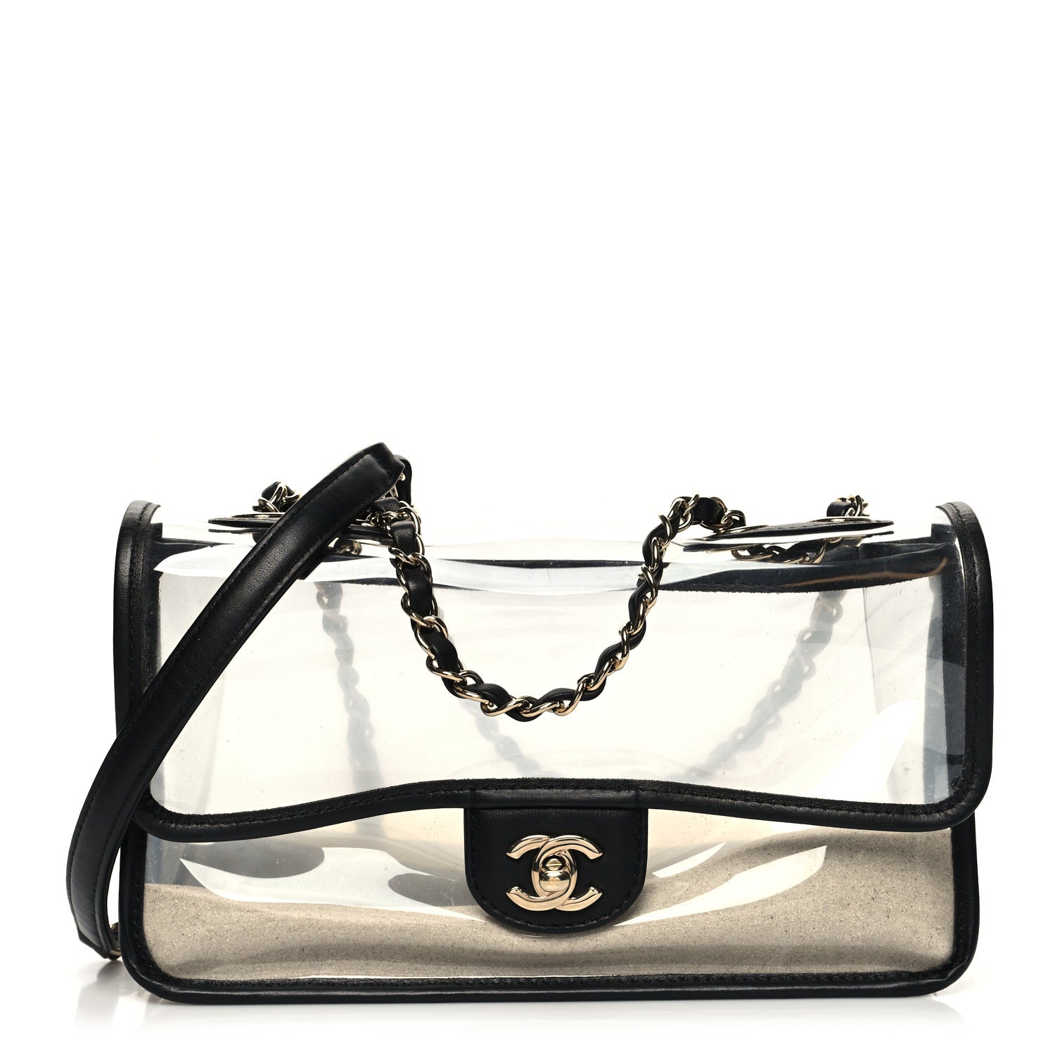 Chanel Lambskin PVC Medium Sand By The Sea Flap Black 1 of 11