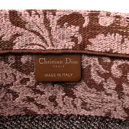 Christian Dior Canvas Embroidered Medium Brocart Book Tote Metallic Pink 6 of 12