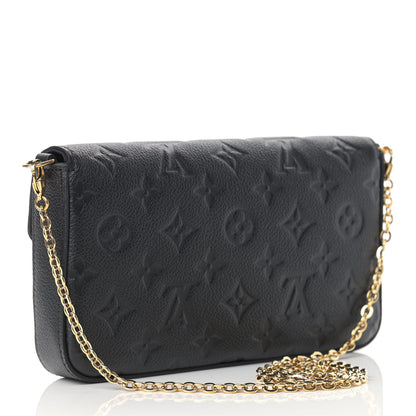 Louis Vuitton Empreinte Pochette Felicie Chain Wallet Black 4 of 13