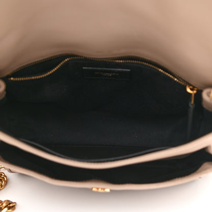 Saint Laurent Lambskin Matelasse Monogram Medium Niki Chain Satchel Dark Beige 5 of 8
