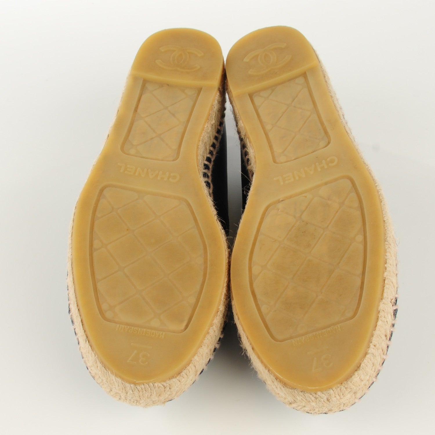 Chanel Lambskin Espadrilles 37 Dark Navy 8 of 11