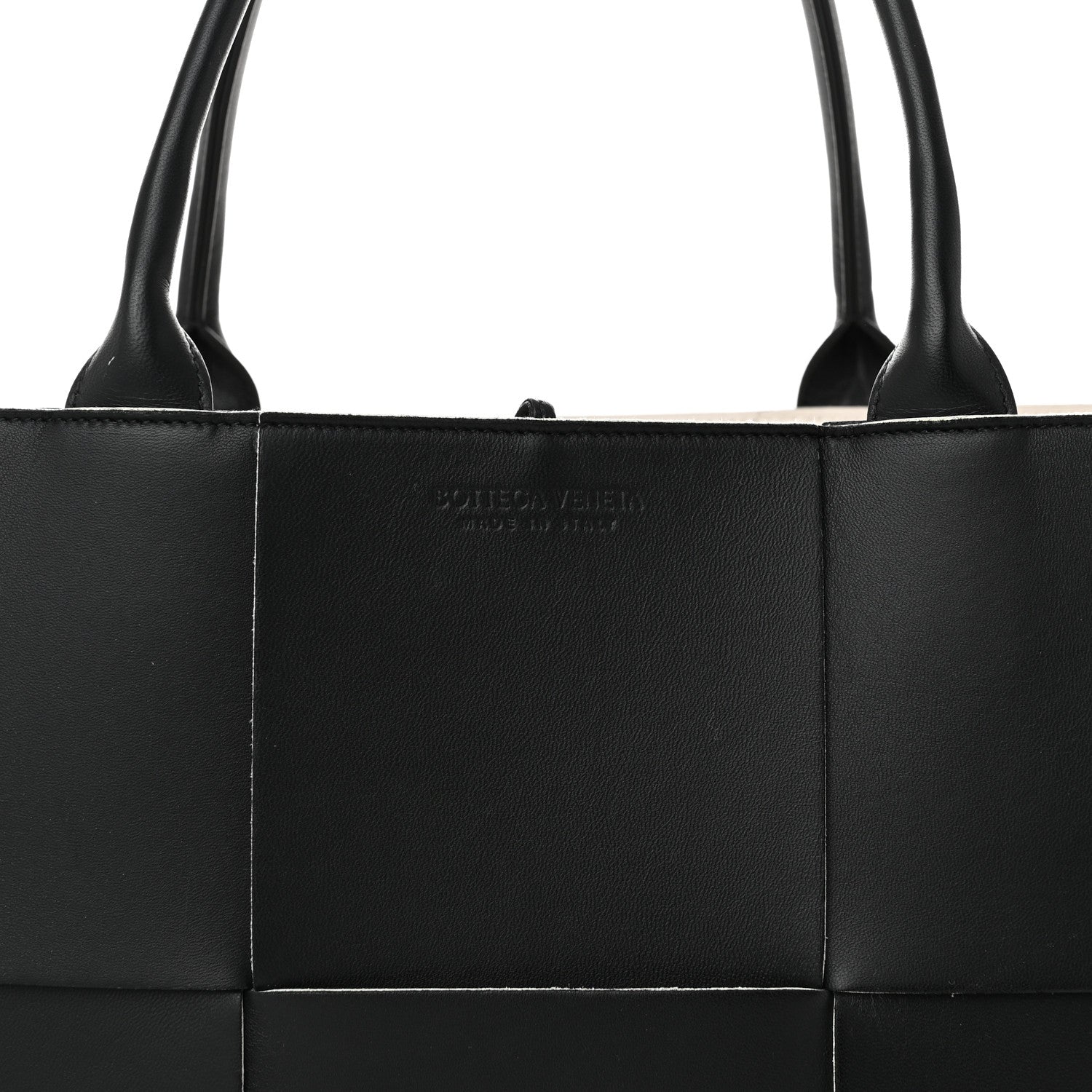 Bottega Veneta Nappa Maxi Intrecciato Medium Arco Tote Black White 9 of 11