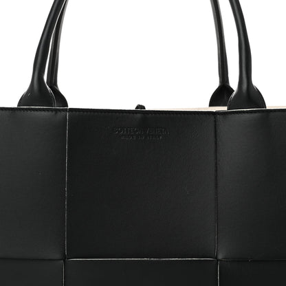 Bottega Veneta Nappa Maxi Intrecciato Medium Arco Tote Black White 9 of 11