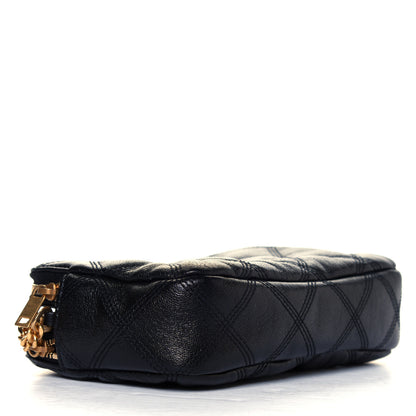 Saint Laurent Grained Lambskin Quilted Mini Becky Double Zip Bag Black 6 of 16