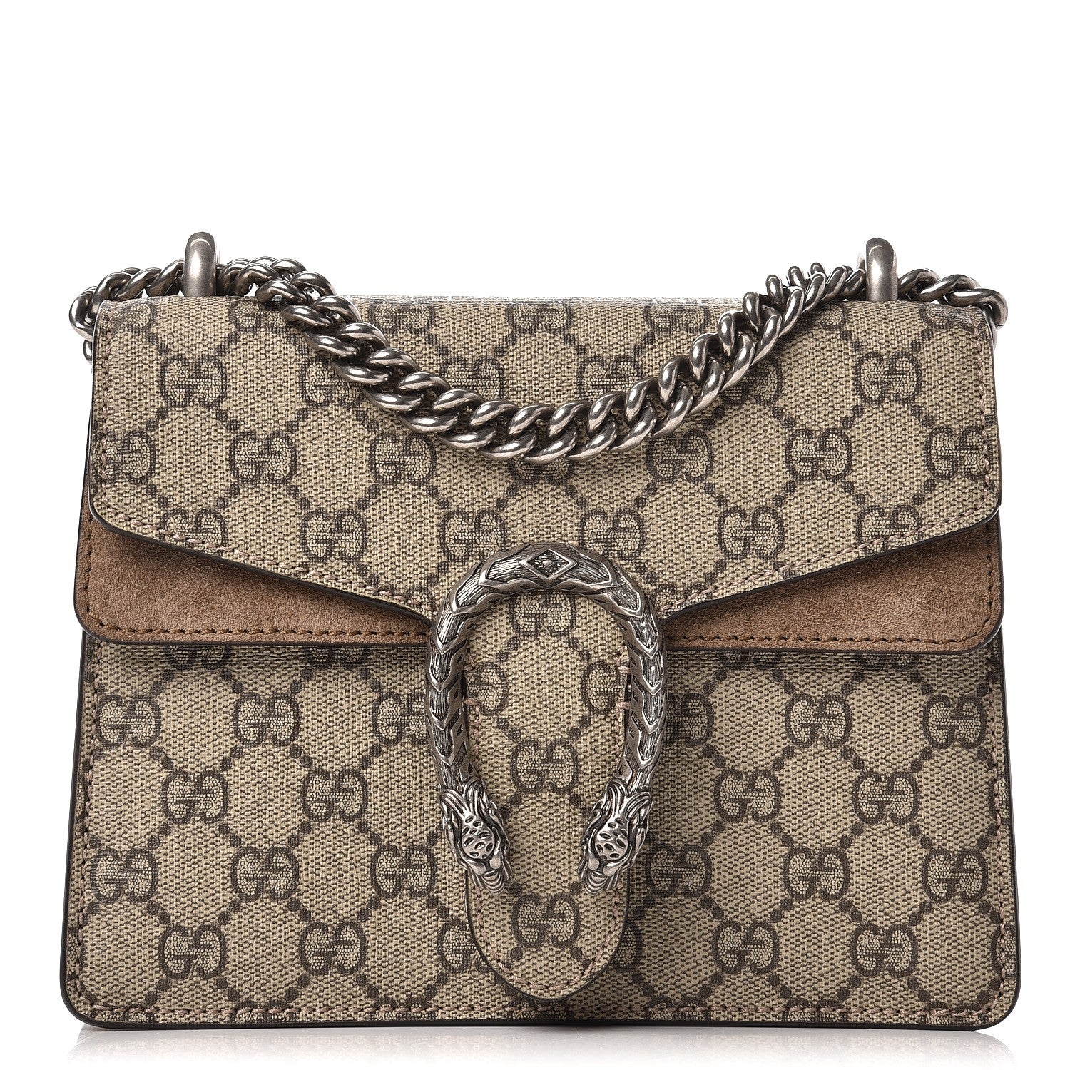 Gucci GG Supreme Monogram Mini Dionysus Shoulder Bag Taupe 1 of 8