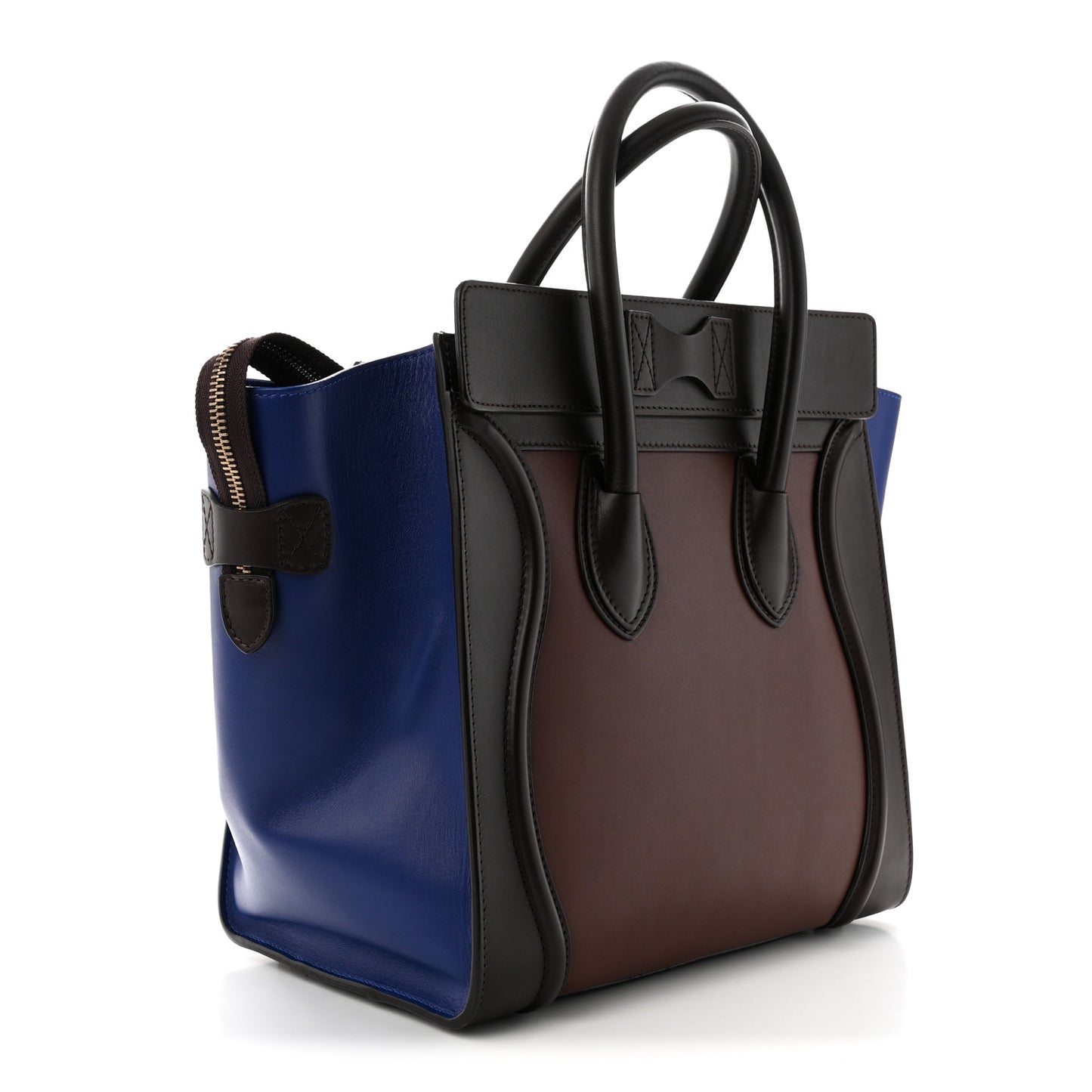 Smooth Calfskin Mini Tri-Color Luggage  Acajou