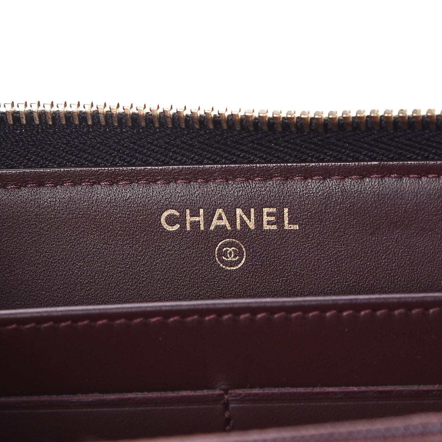 Caviar Quilted Large Gusset Zip Around Wallet Black