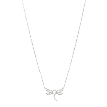Tiffany Platinum Diamond Enchant Dragonfly Pendant Necklace 1 of 6
