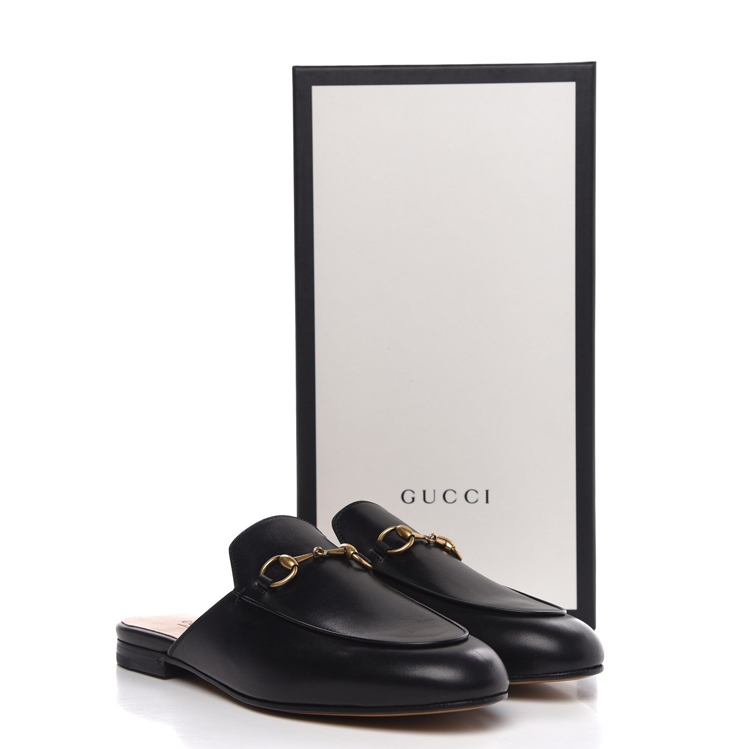 Gucci Calfskin Womens Princetown Slippers 37.5 Black 9 of 9