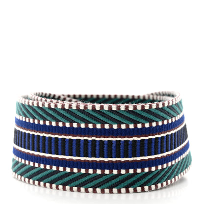 Hermes Toile Swift 50mm Sangle Cavale Shoulder Strap Malachite Bleu Electrique Black 2 of 5