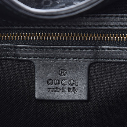 Gucci Nubuck Brocade Medium Soft Stirrup Shoulder Bag Black 7 of 15
