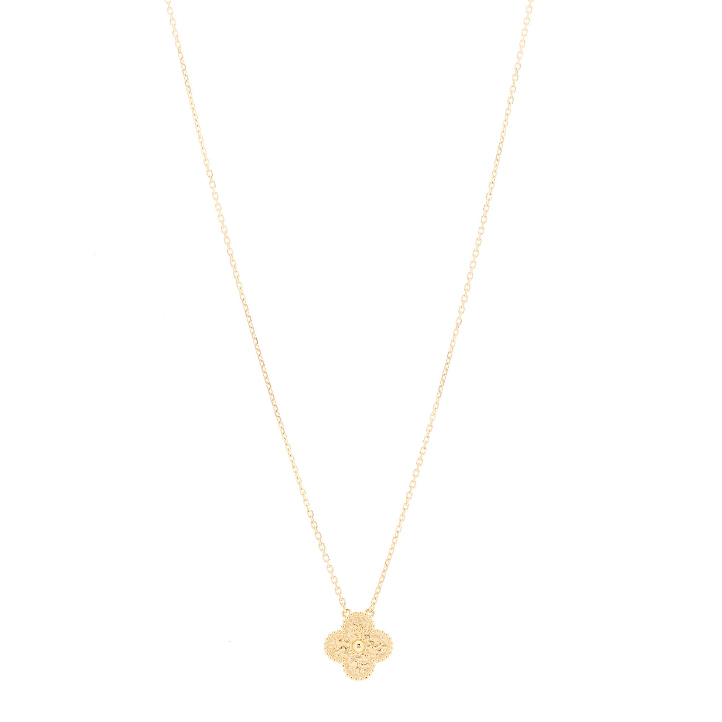 18K Yellow Gold Vintage Alhambra Pendant Necklace
