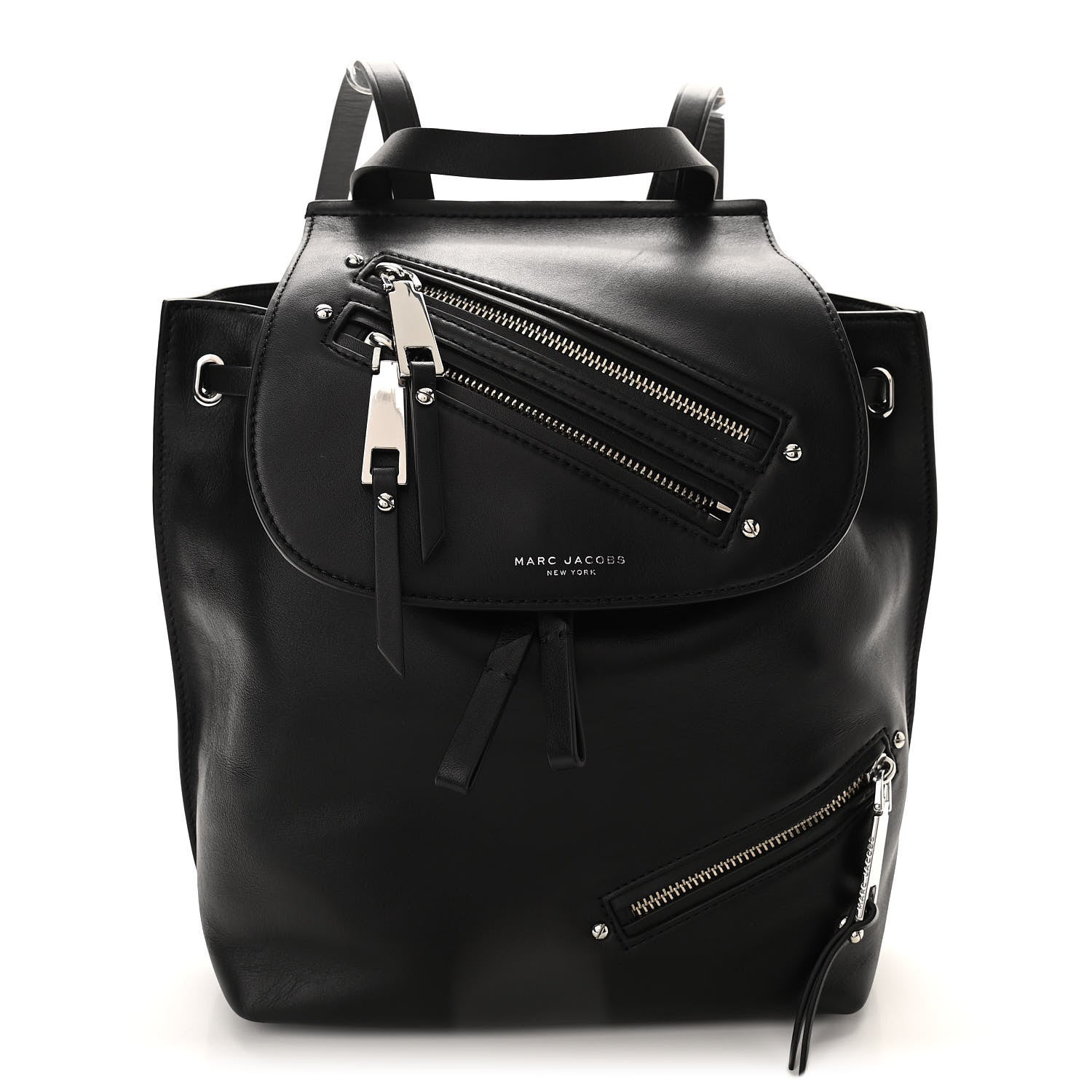 Marc Jacobs Lambskin Mid Zip Backpack Black 1 of 10