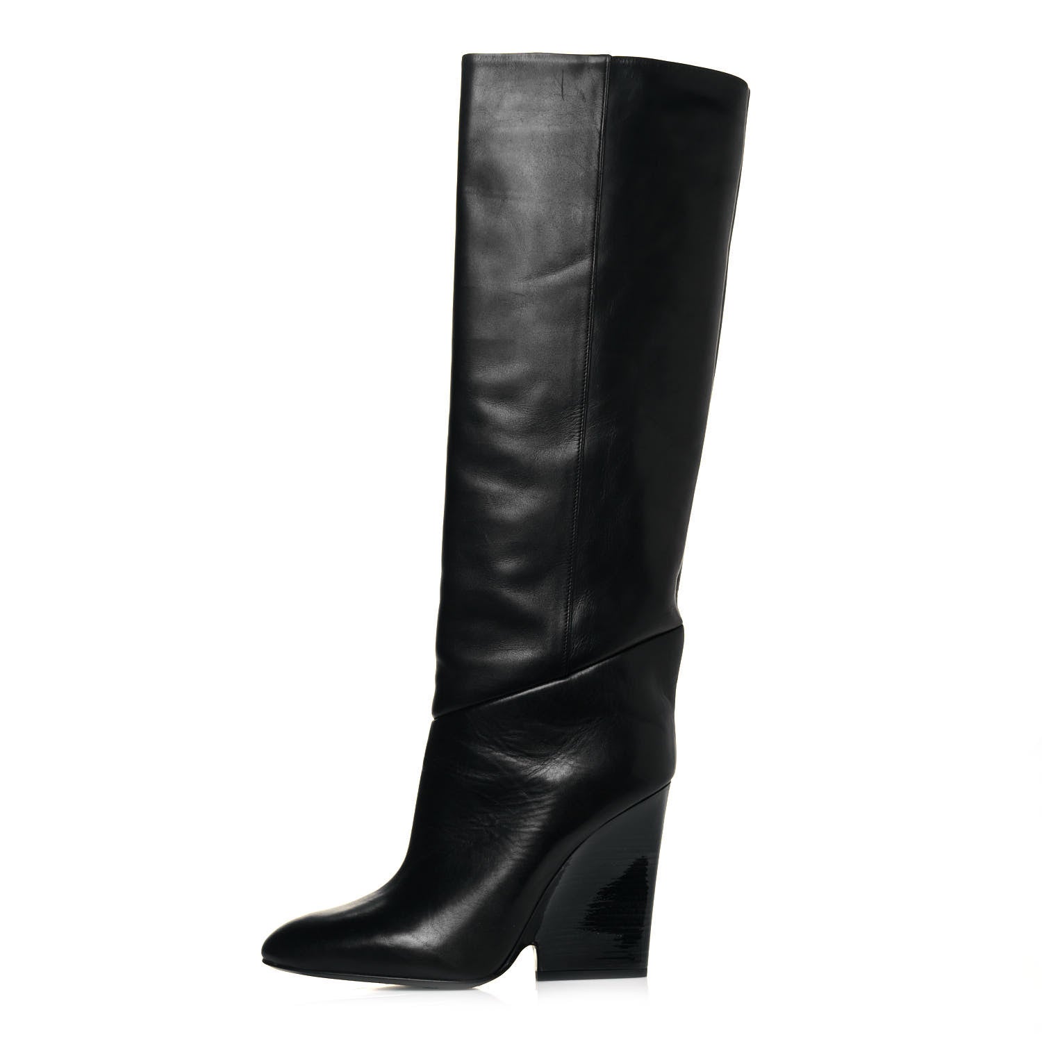 Jimmy Choo Calfskin Cartel Boots 39.5 Black 1 of 7