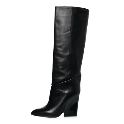 Jimmy Choo Calfskin Cartel Boots 39.5 Black 1 of 7