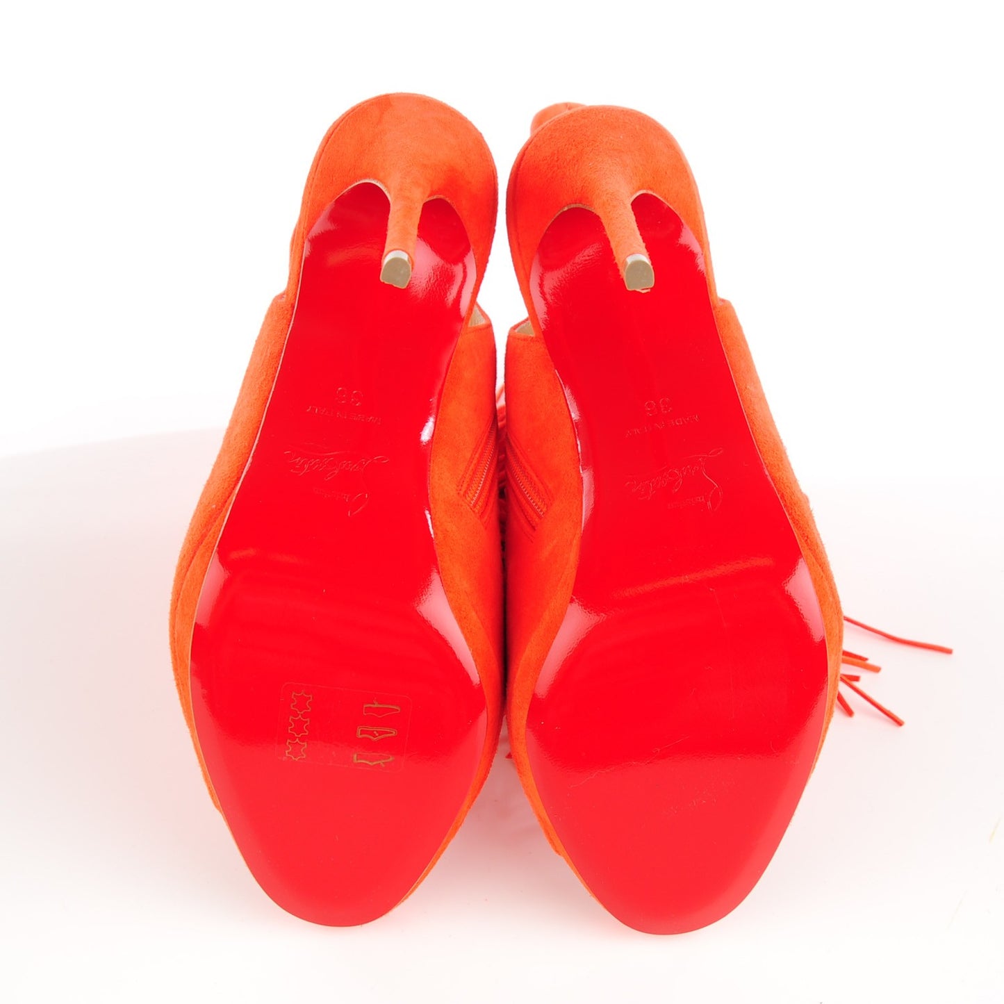 Suede Otoka Fringe 120 Booties 36 Capucine