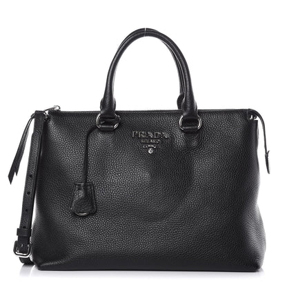 Prada Vitello Phenix Tote Black 1 of 10