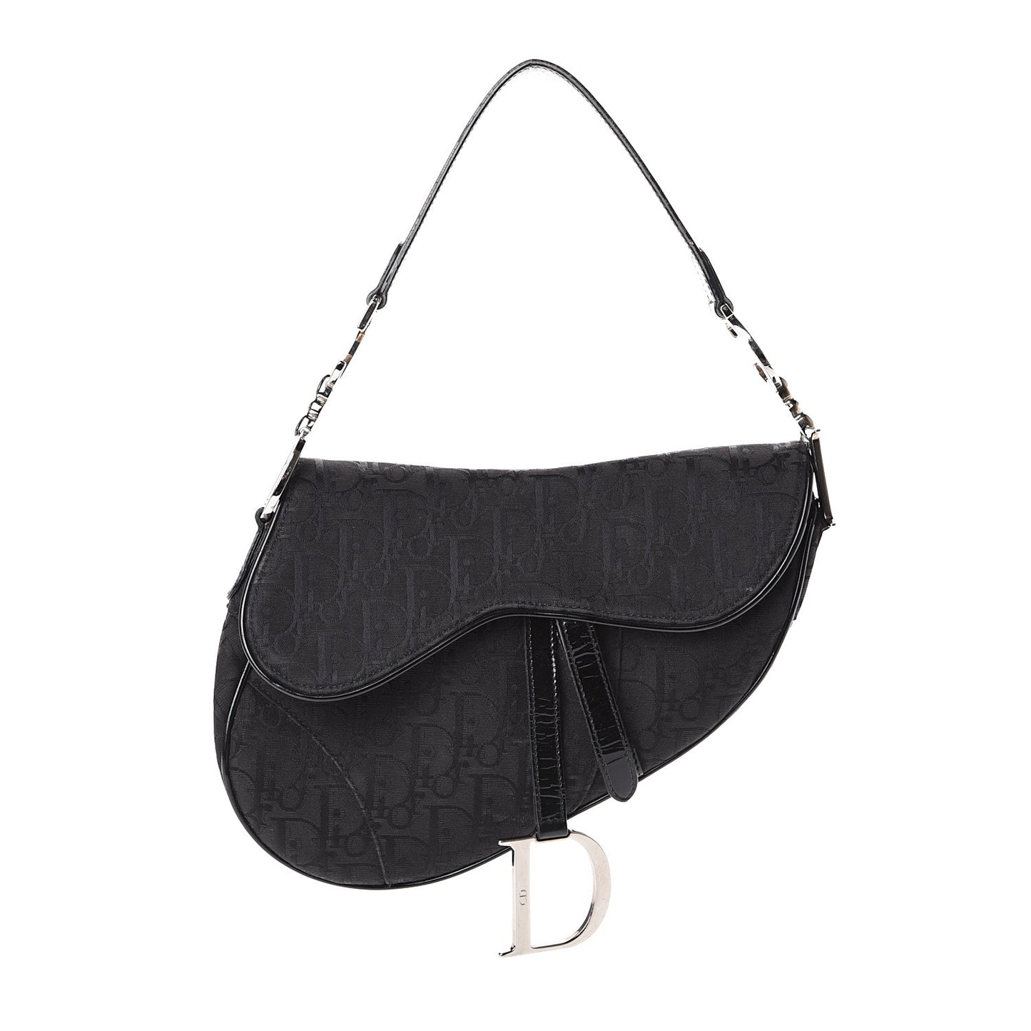 Monogram Saddle Bag Black