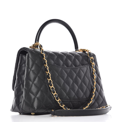 Chanel Caviar Quilted Small Coco Handle Flap Black 3 of 10