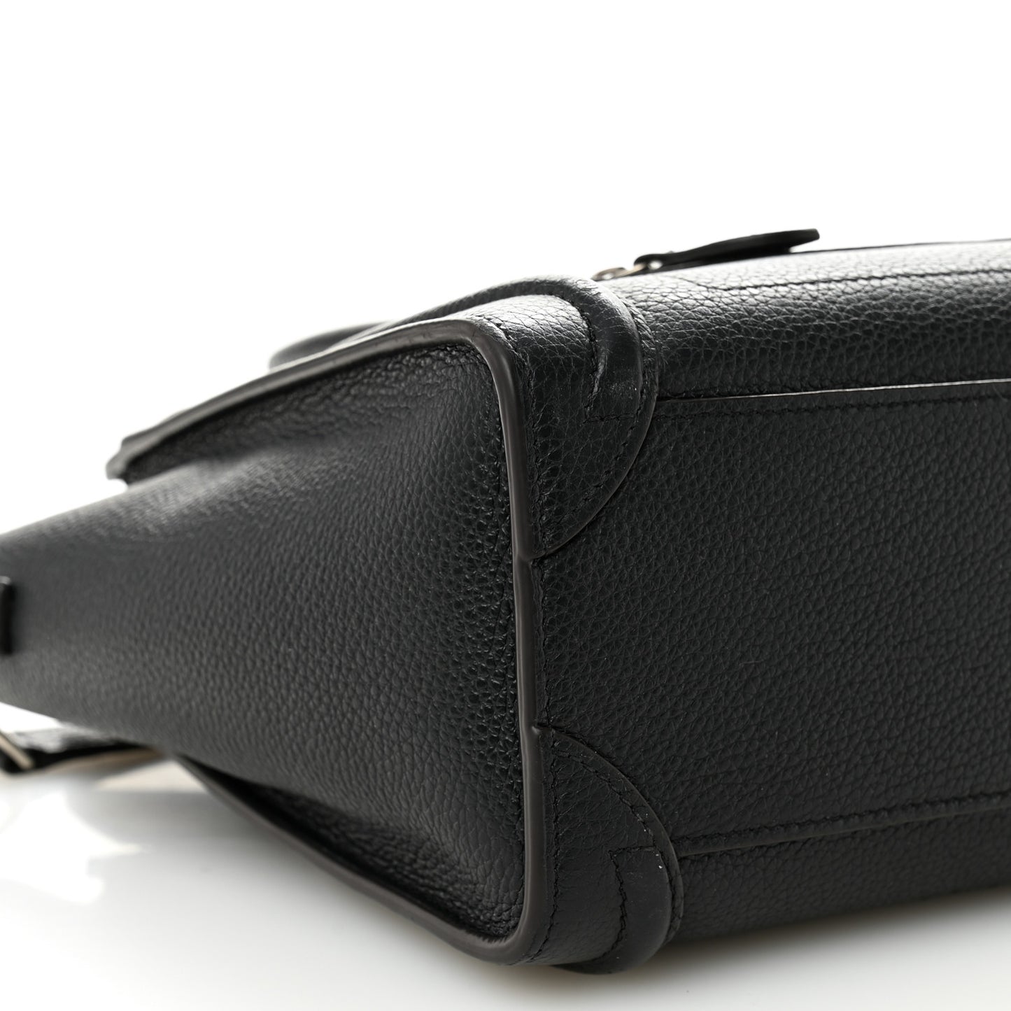 Drummed Calfskin Nano Luggage Black