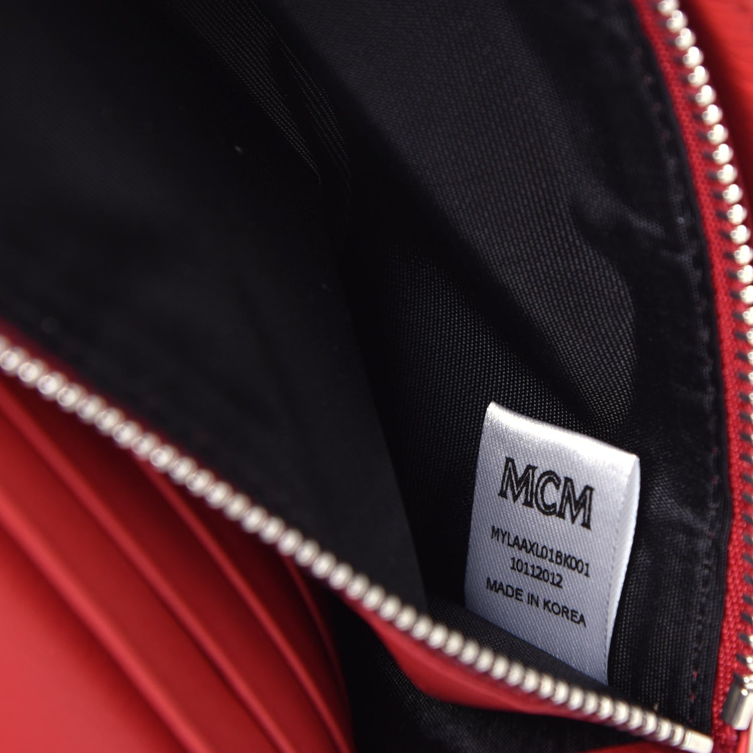 MCM Visetos Large Patricia Wallet On Chain Black Red 6 of 8