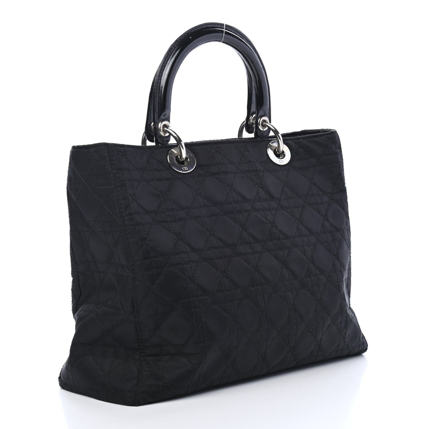 Christian Dior Nylon Cannage Large Lady Dior Black 2 of 4