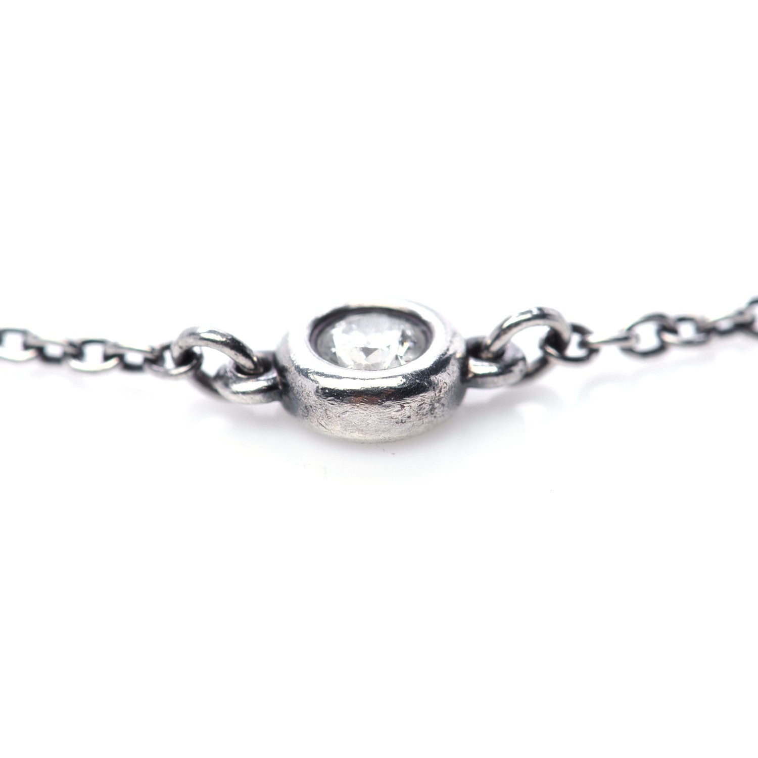 Tiffany Sterling Silver Diamond .05ct Elsa Peretti Diamonds by the Yard Bracelet 7 of 7