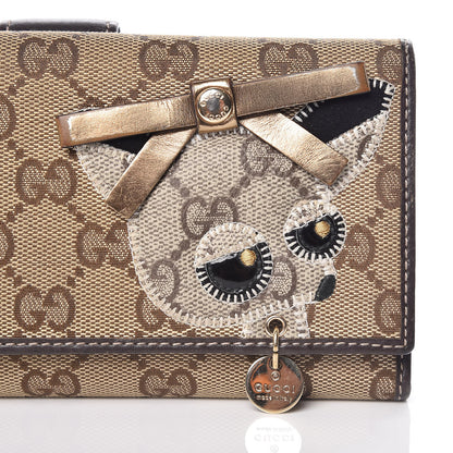 Gucci Monogram Guccioli Brando Chihuahua Continental Wallet Dark Brown 12 of 13