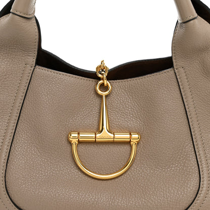 Gucci Grained Calfskin Softbit Medium Shoulder Bag Taupe 6 of 8