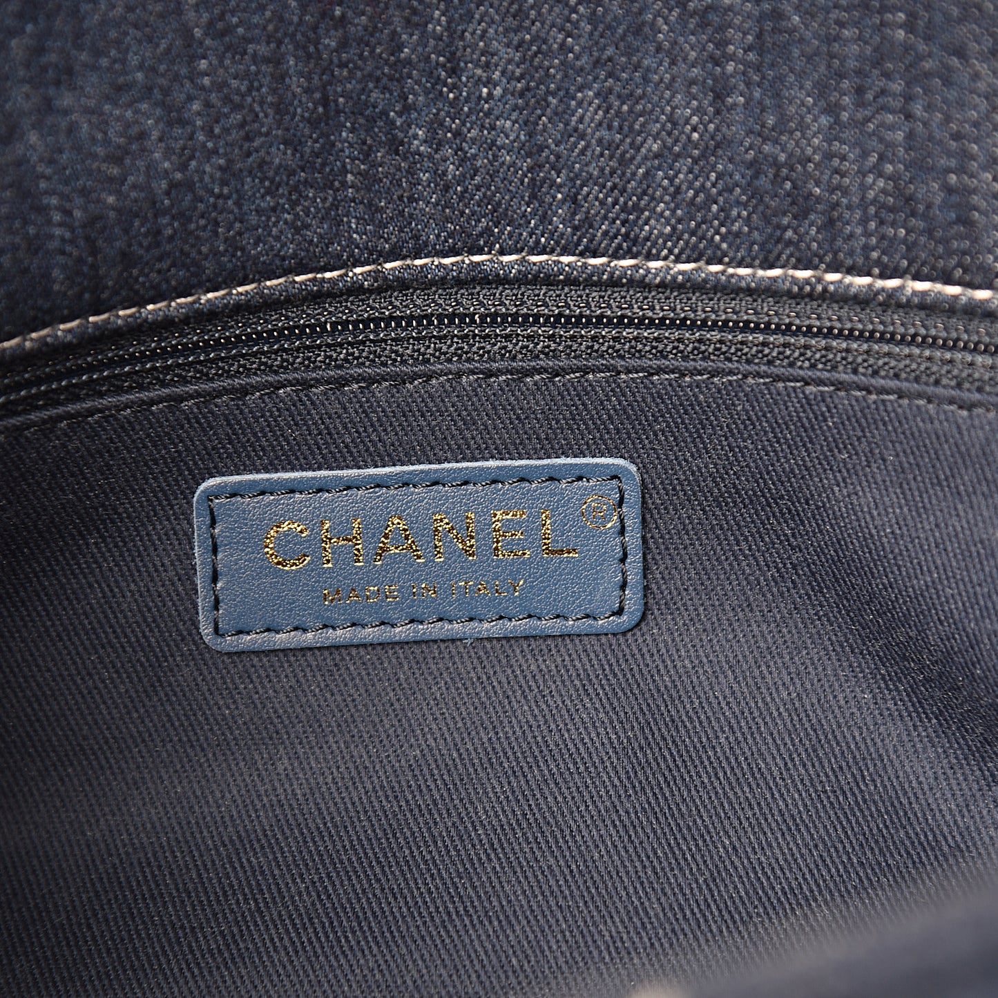 Denim Quilted Single Flap Blue