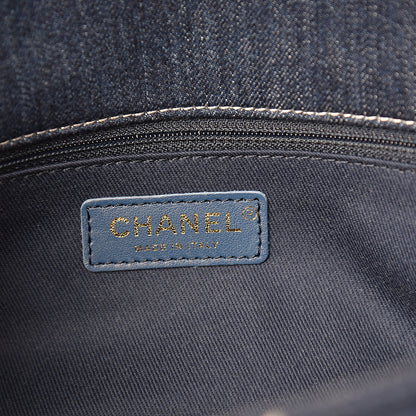 Chanel Denim Quilted Single Flap Blue 5 of 10