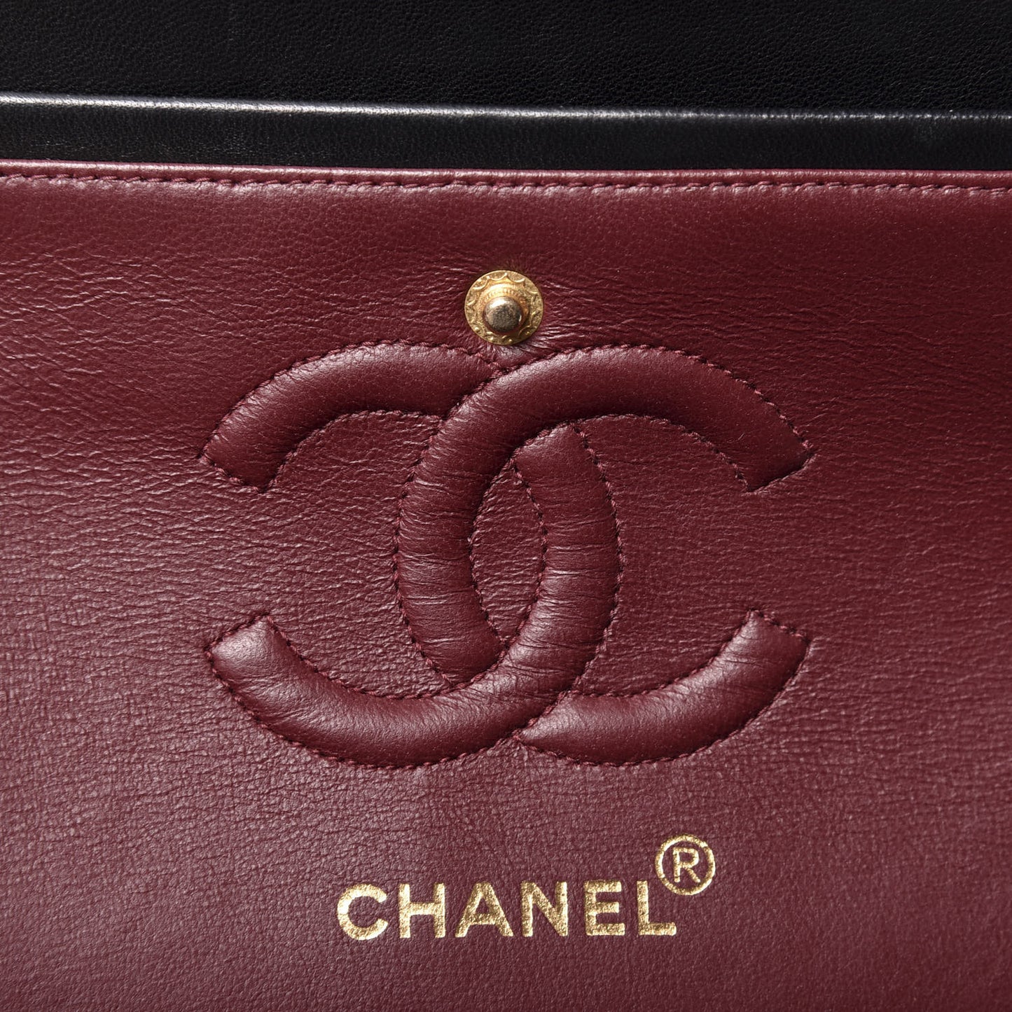 Lambskin Quilted Small Double Flap Black