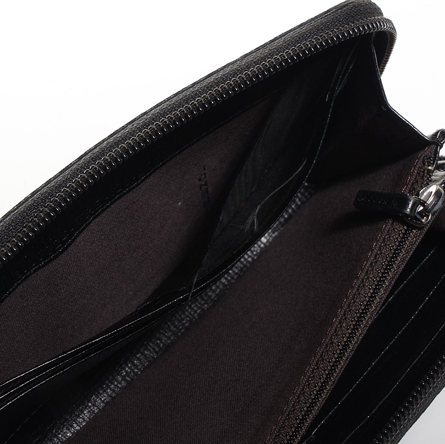 Fendi Zucca Spalmati Zip Around Wallet Black 7 of 9